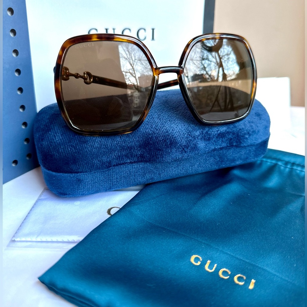Gucci Brown Square Sunglasses